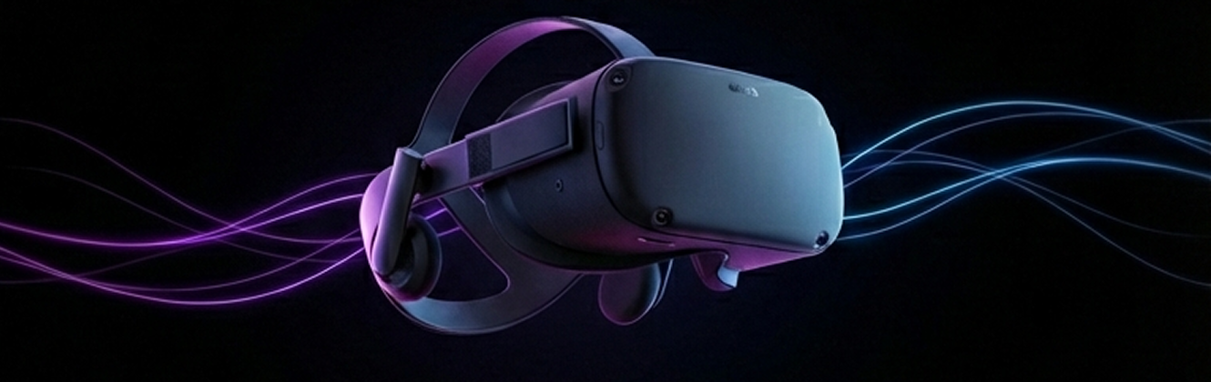 GHA VR headset with light trails